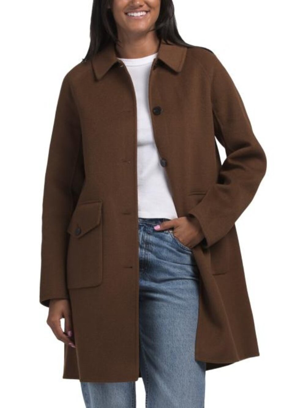 THEORY Wool Blend Double-face Caban Patch Jacket